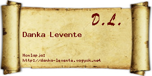 Danka Levente névjegykártya